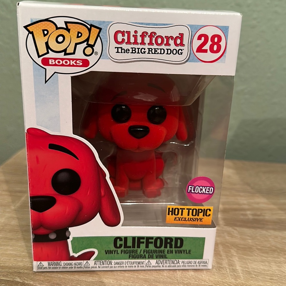 Clifford The Big Red Dog flocked funko pop